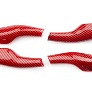 Decoration Set for Model Y/3 carbon fiber patterned gear lever (2 Pcs, Red) Elvix