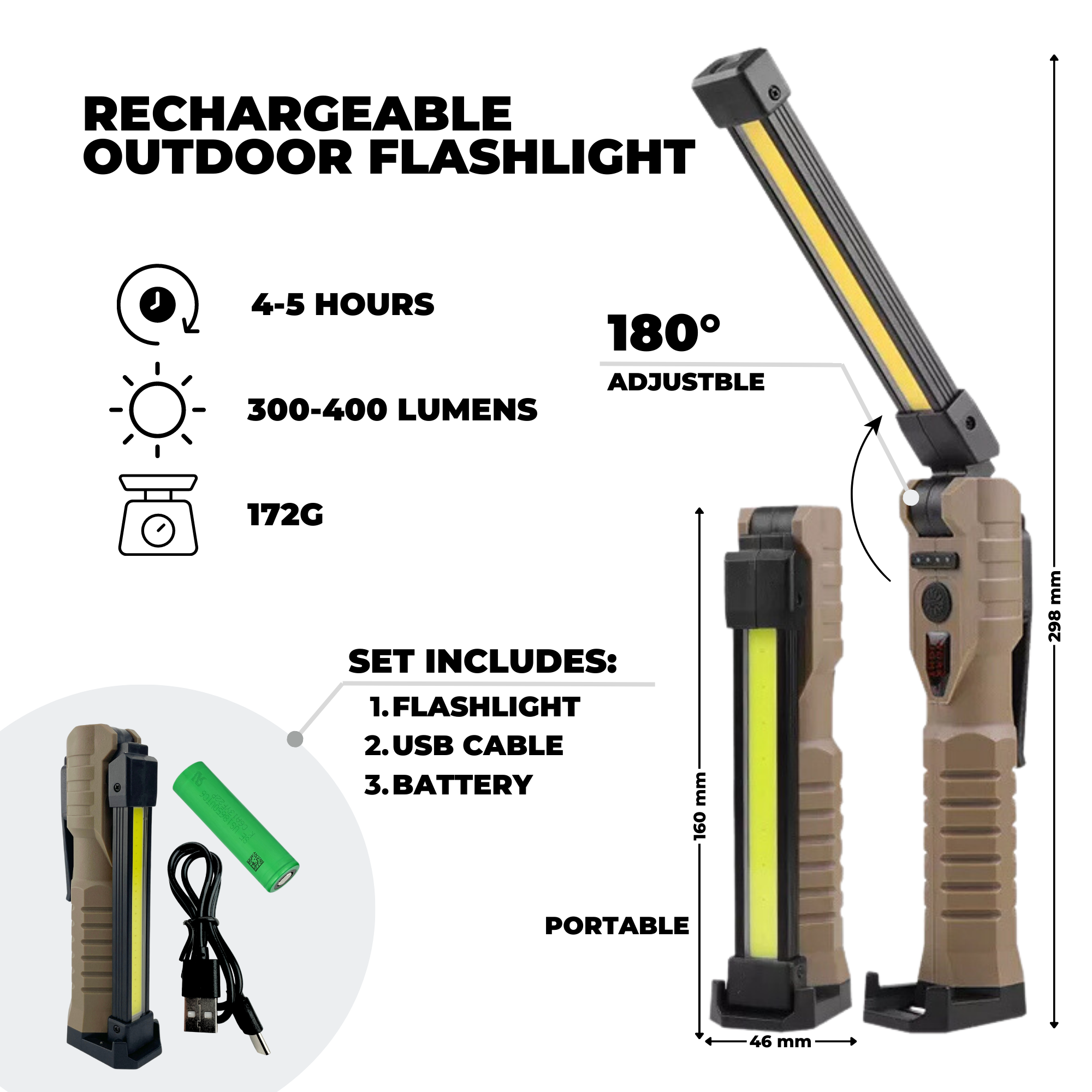 Fold flashlight FDL-223 Coyote Myers Power - obrazek 2