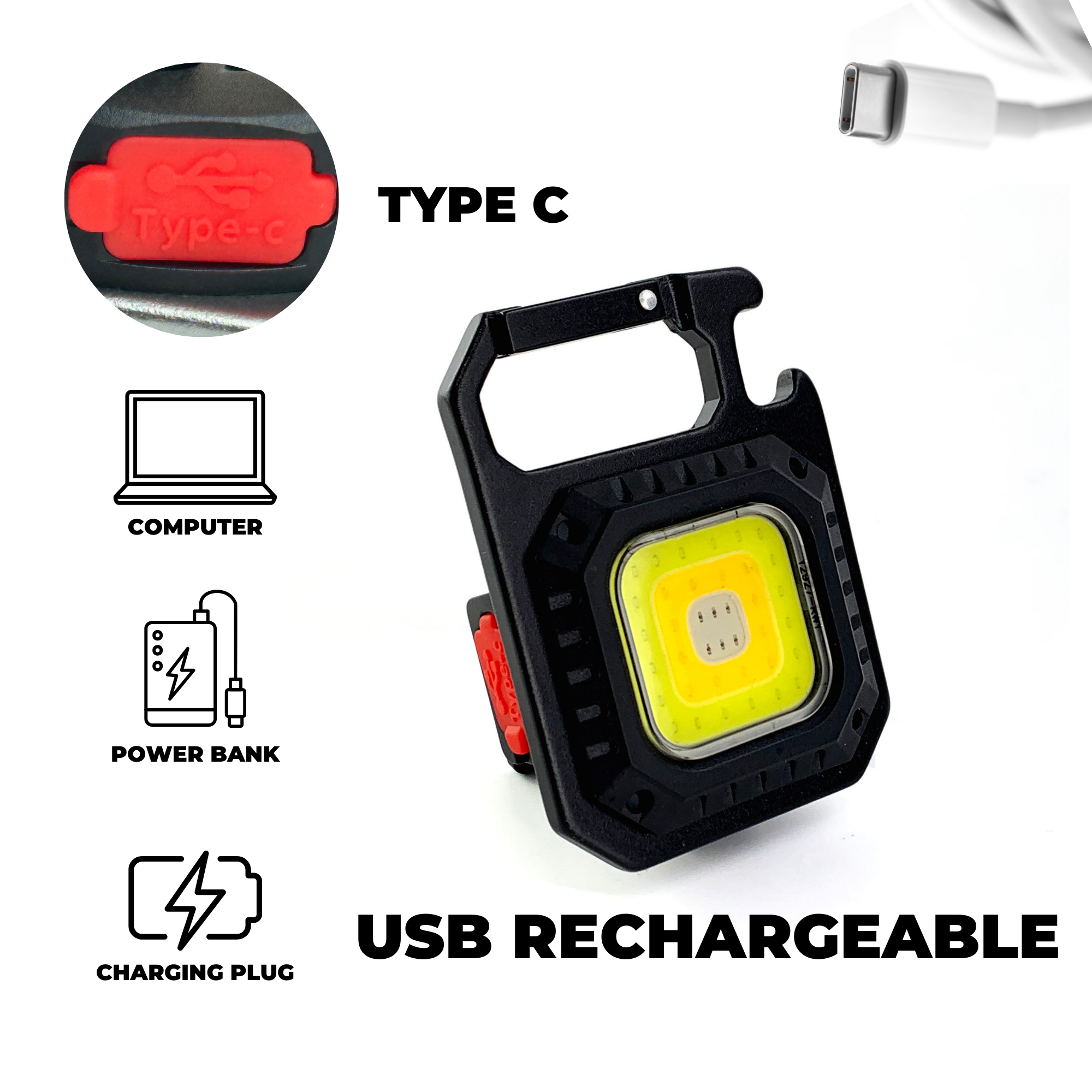 LED flashlight keychain TGL-223 Myers Power - obrazek 6