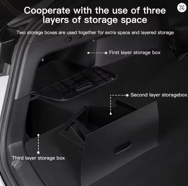 Storage Compartment for Tesla Model Y Trunk Side Elvix - obrazek 4
