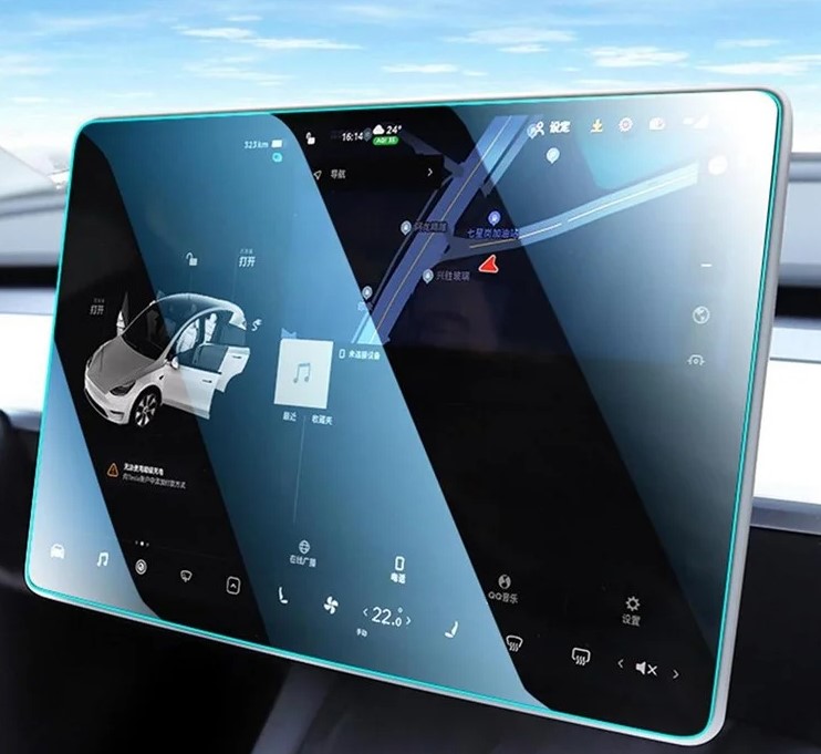 Tempered Film for Tesla Model3/Y Blue Light (with Film God) Elvix